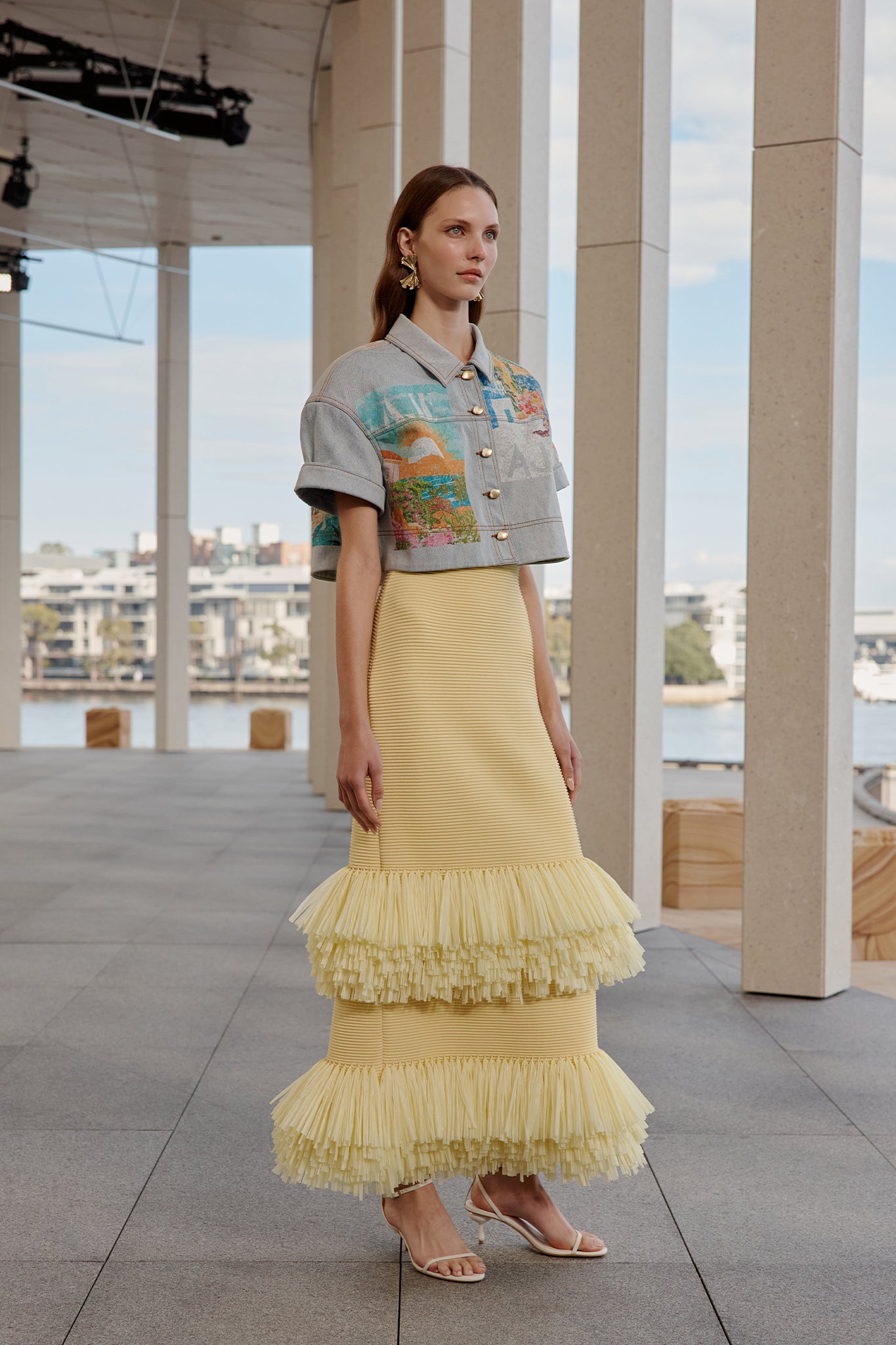 Mae Cropped Denim Shirt