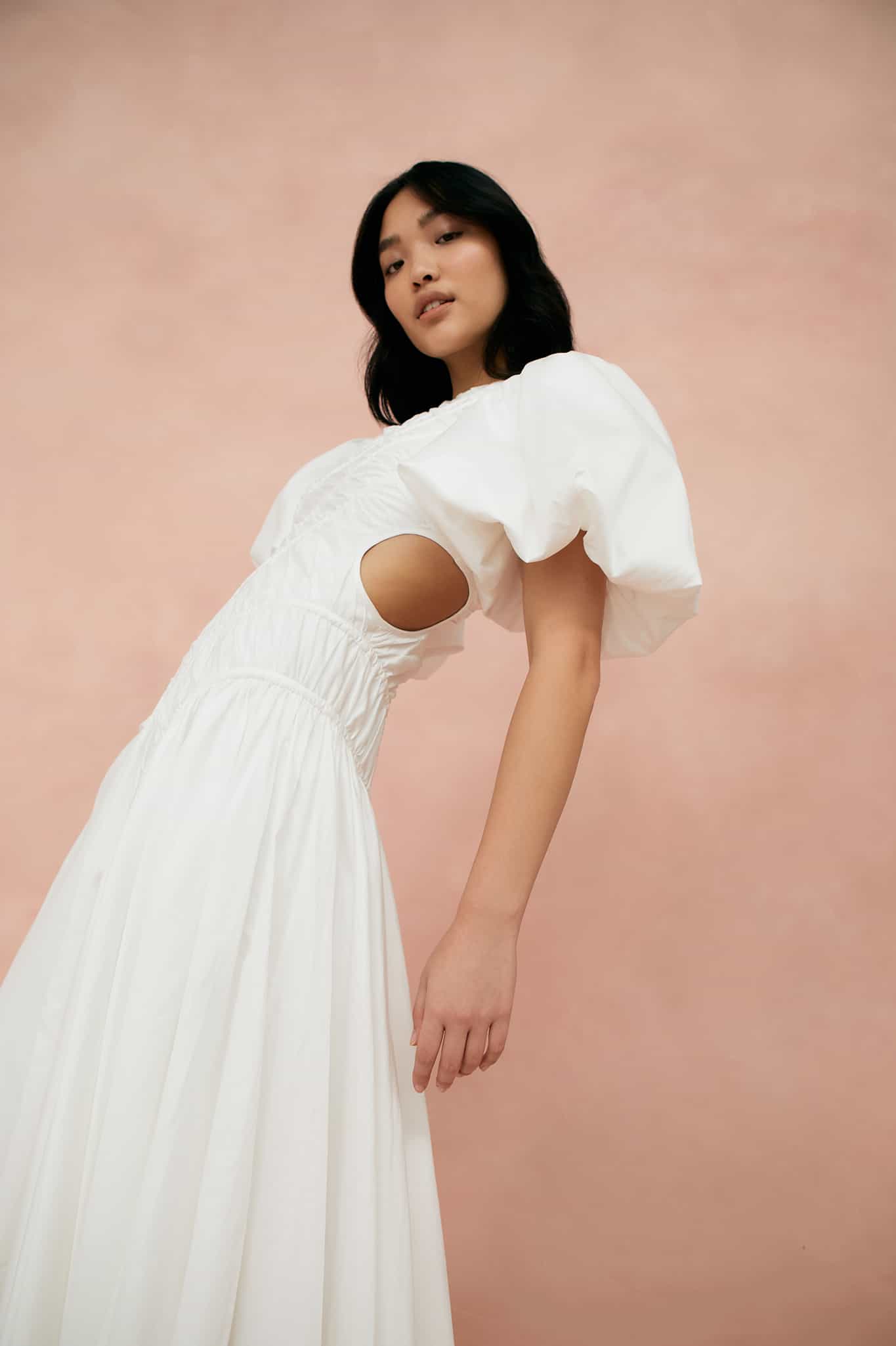 Siren Drawstring Midi Dress | Ivory | Aje – Aje NZ