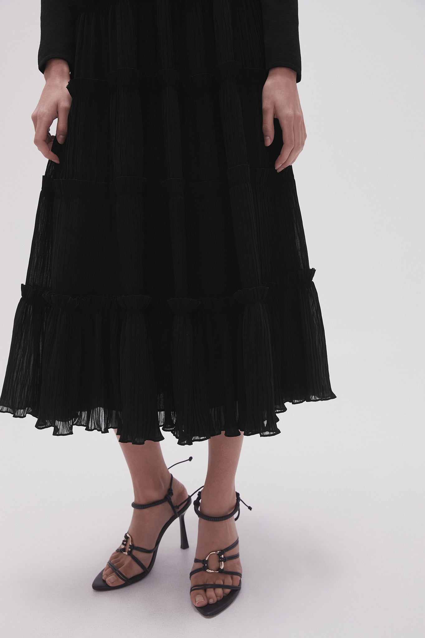 Black tiered skirt clearance nz