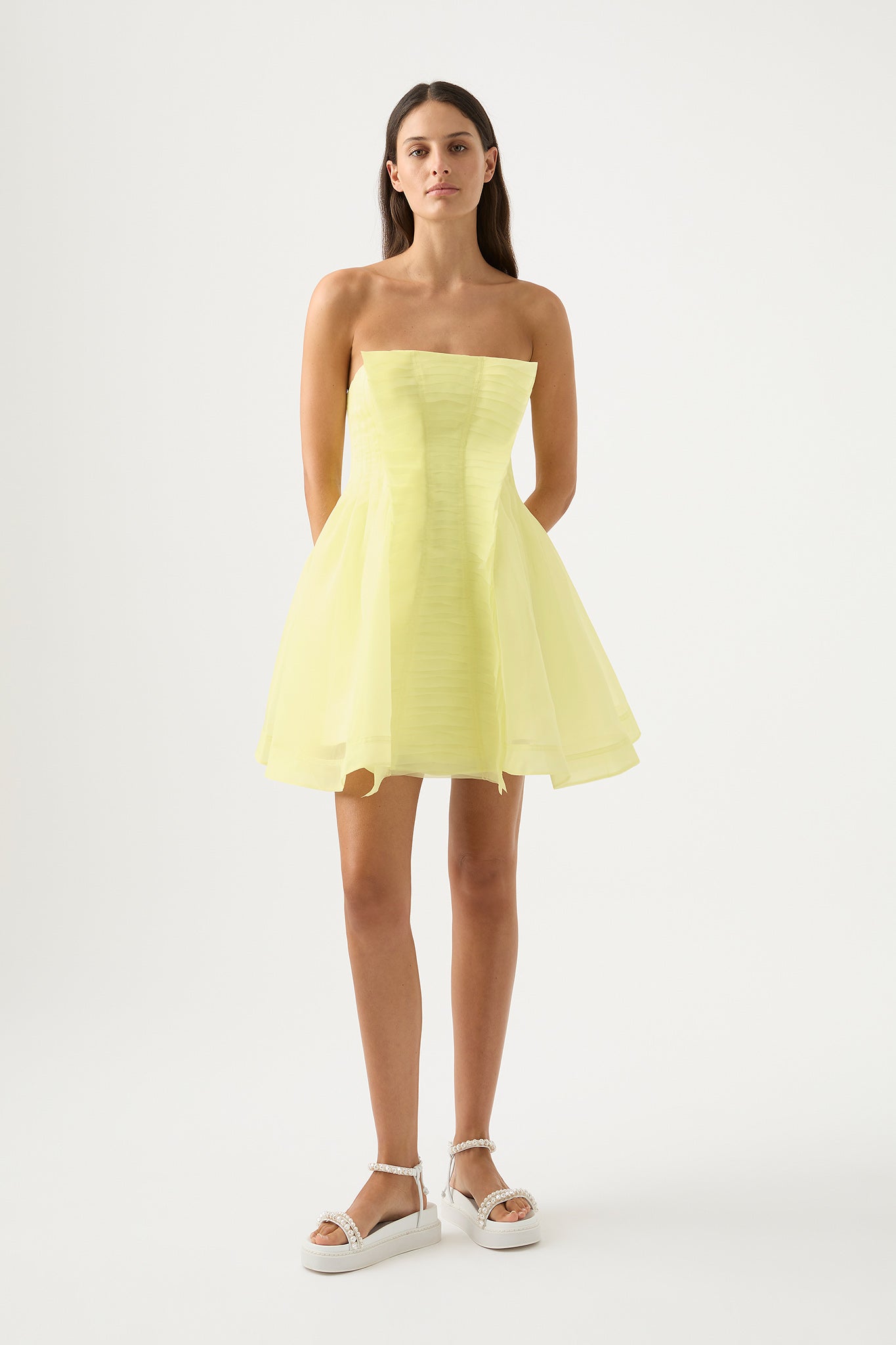 Yellow store mini sundress